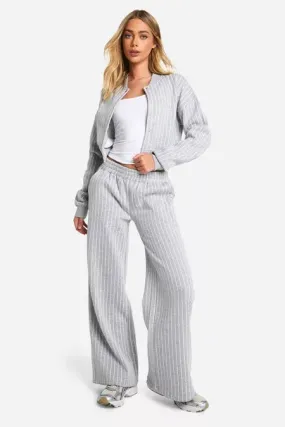 Urban Edge Pinstripe Bomber Tracksuit