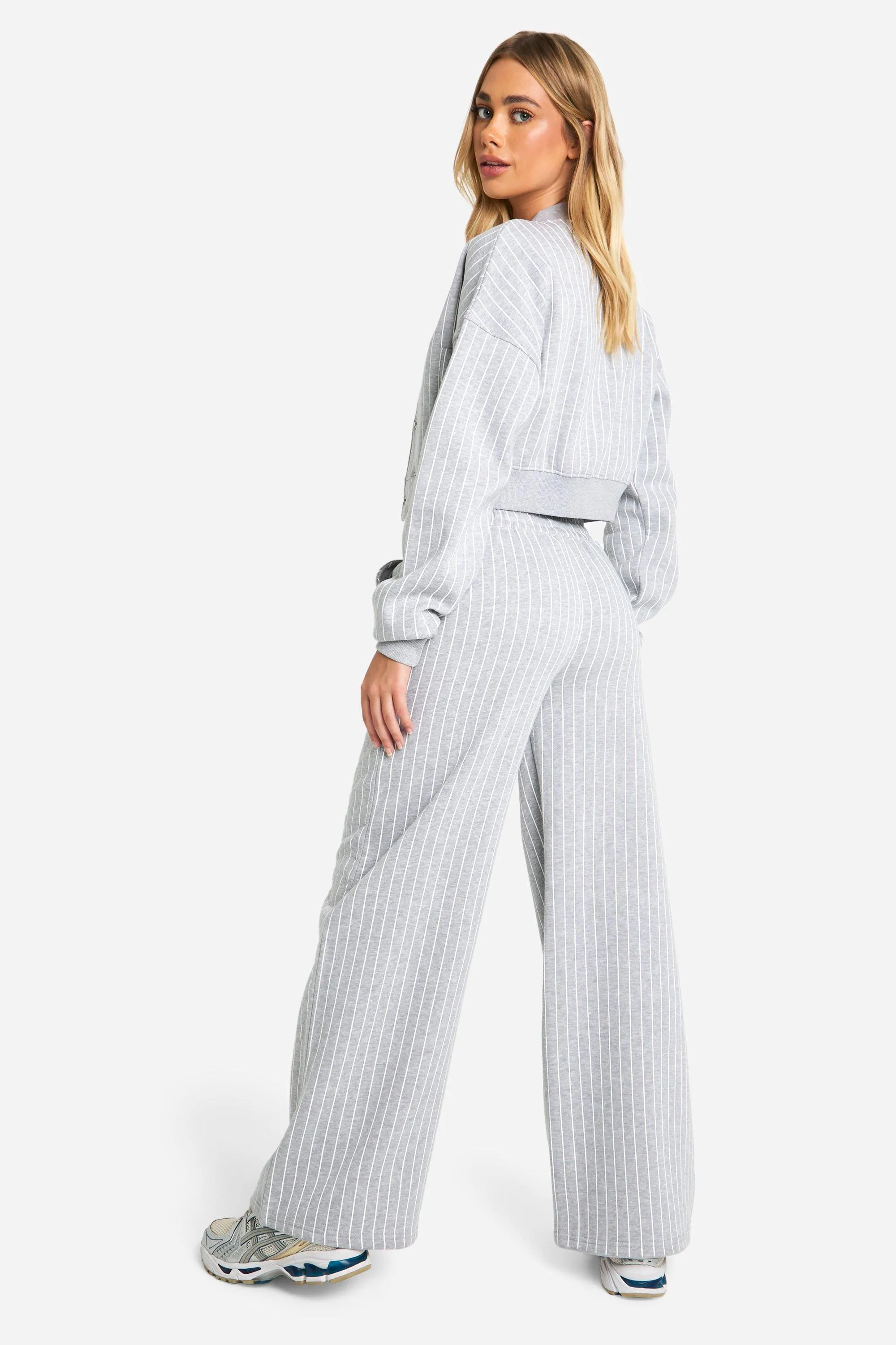 Urban Edge Pinstripe Bomber Tracksuit