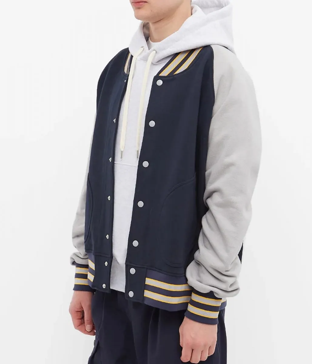 Varsity Mild Old-School Style Full Snap Jacket