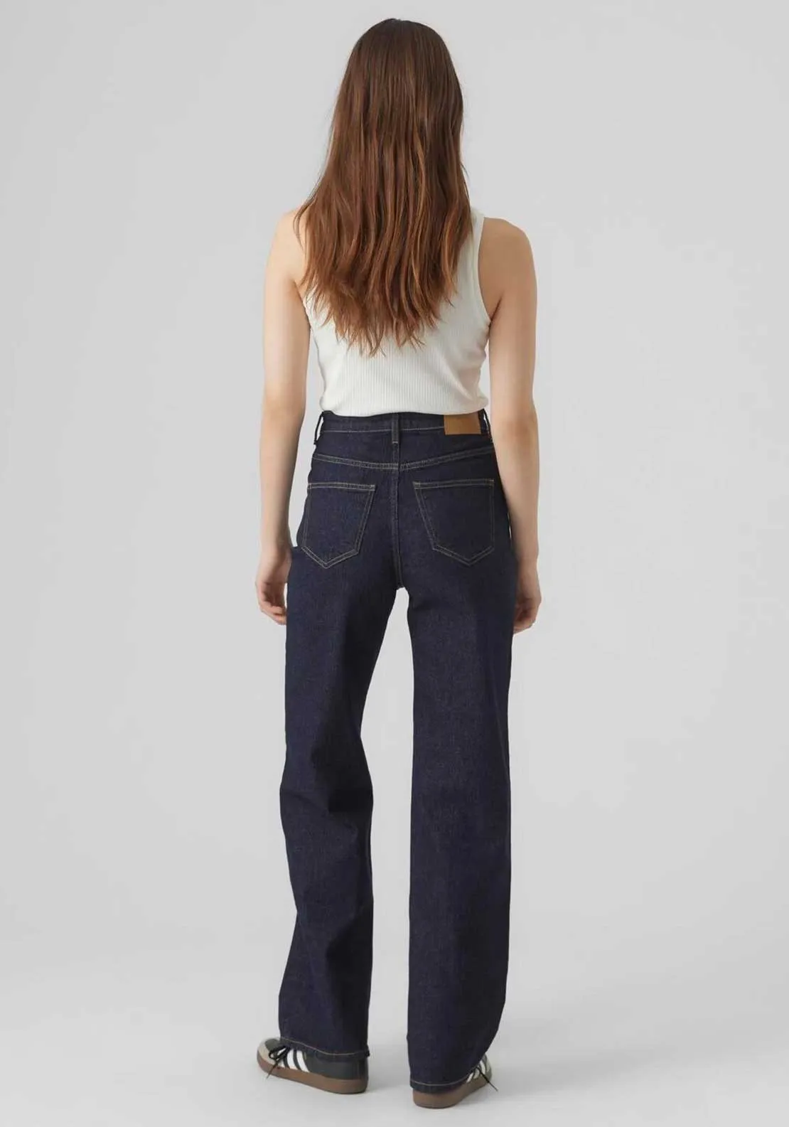 Vero Moda Tessa Wide Leg Jeans, Dark Blue Denim