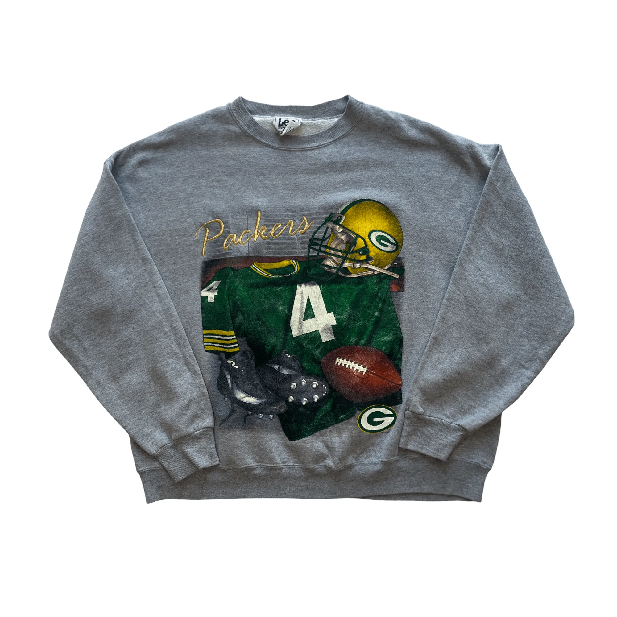 Vintage 90s Grey Lee Sport NFL Green Bay Packers Sweatshirt - 2XL