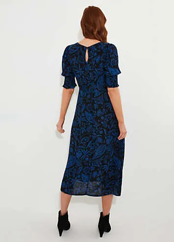 Vintage Puff Sleeve Floral Midi Dress by Joe Browns | Look Again