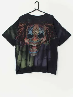 Vintage Y2K Liquid Blue evil clown t-shirt – 2XL