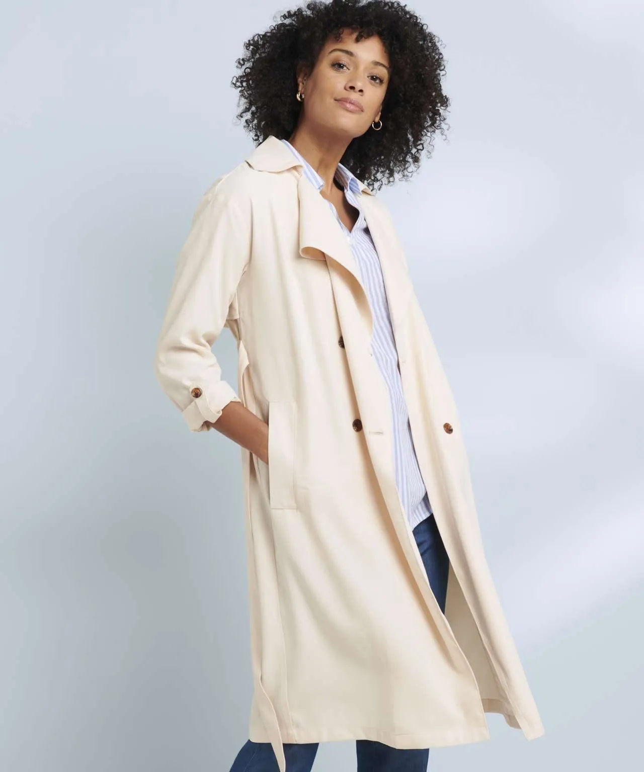 Viscose Trench Coat