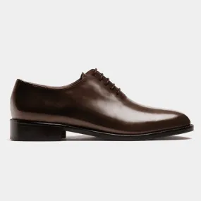 Wholecut Oxford shoes in brown leather