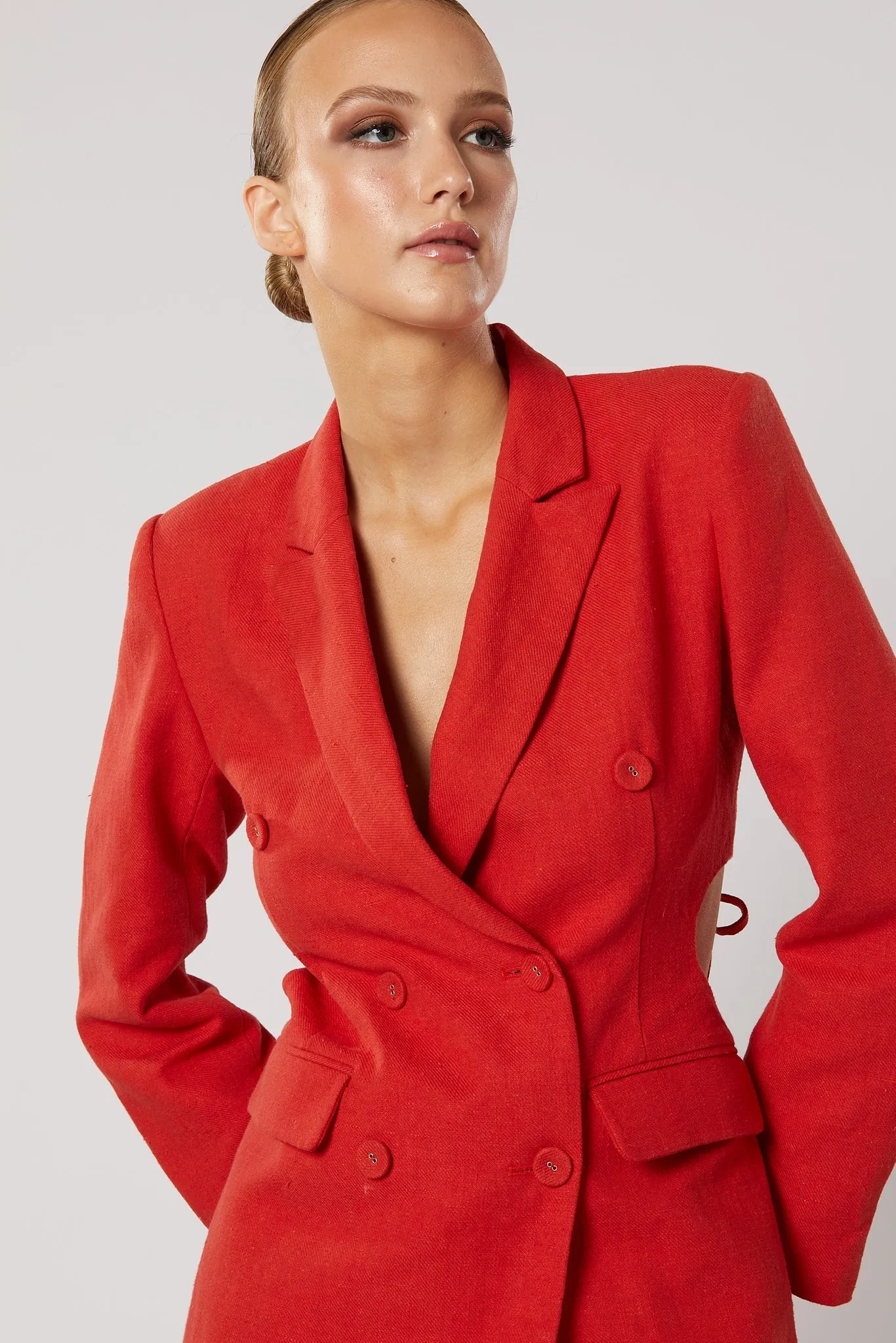 Winona Rhoses Blazer Dress - Red