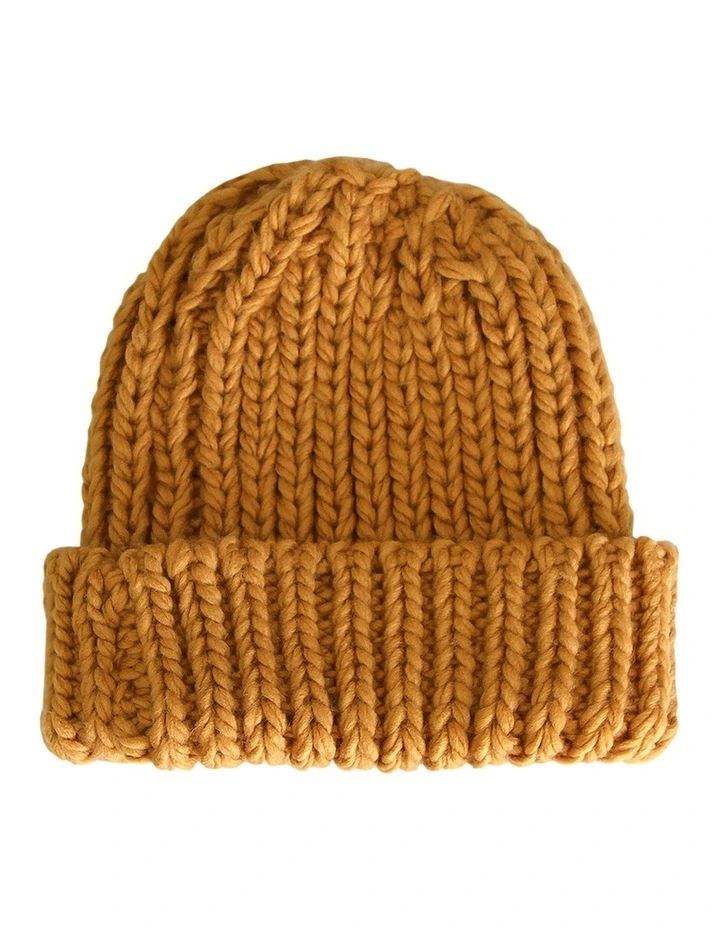 Winter's Kiss Beanie in Brown