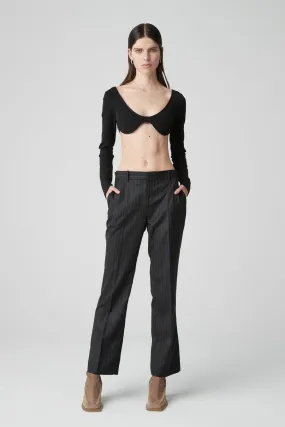 Women Atoir  | 002 Trouser Black Pinstripe