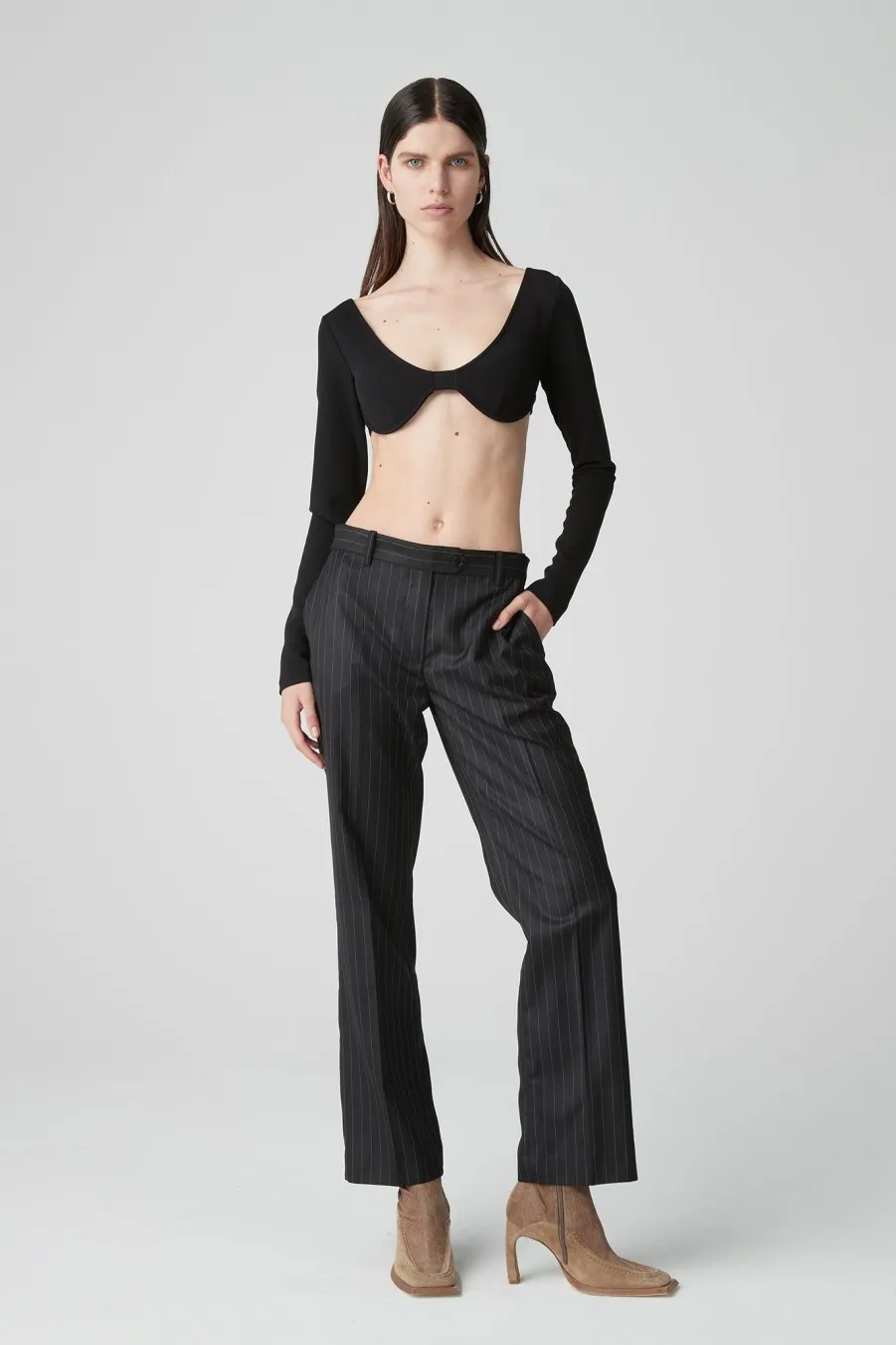 Women Atoir  | 002 Trouser Black Pinstripe