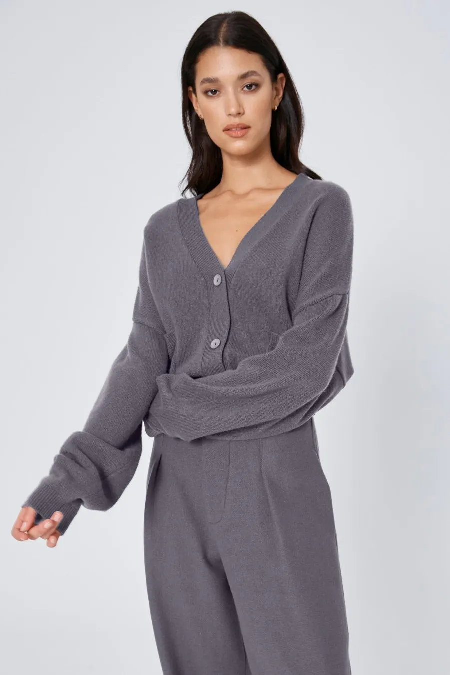 Women Atoir  | The Button Up Cardigan Stone