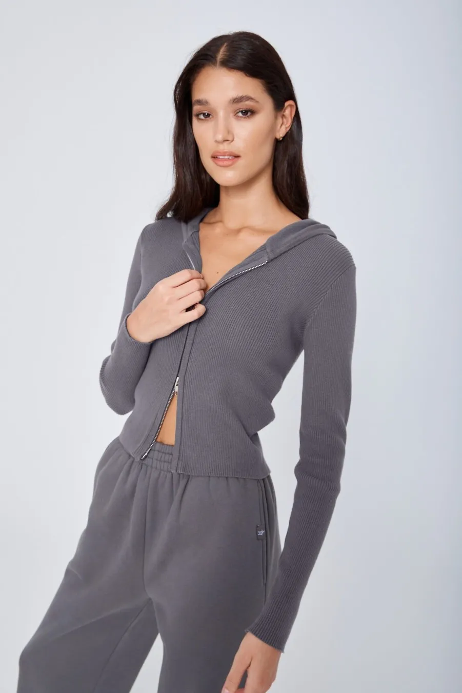 Women Atoir  | The Zip Cardigan Stone