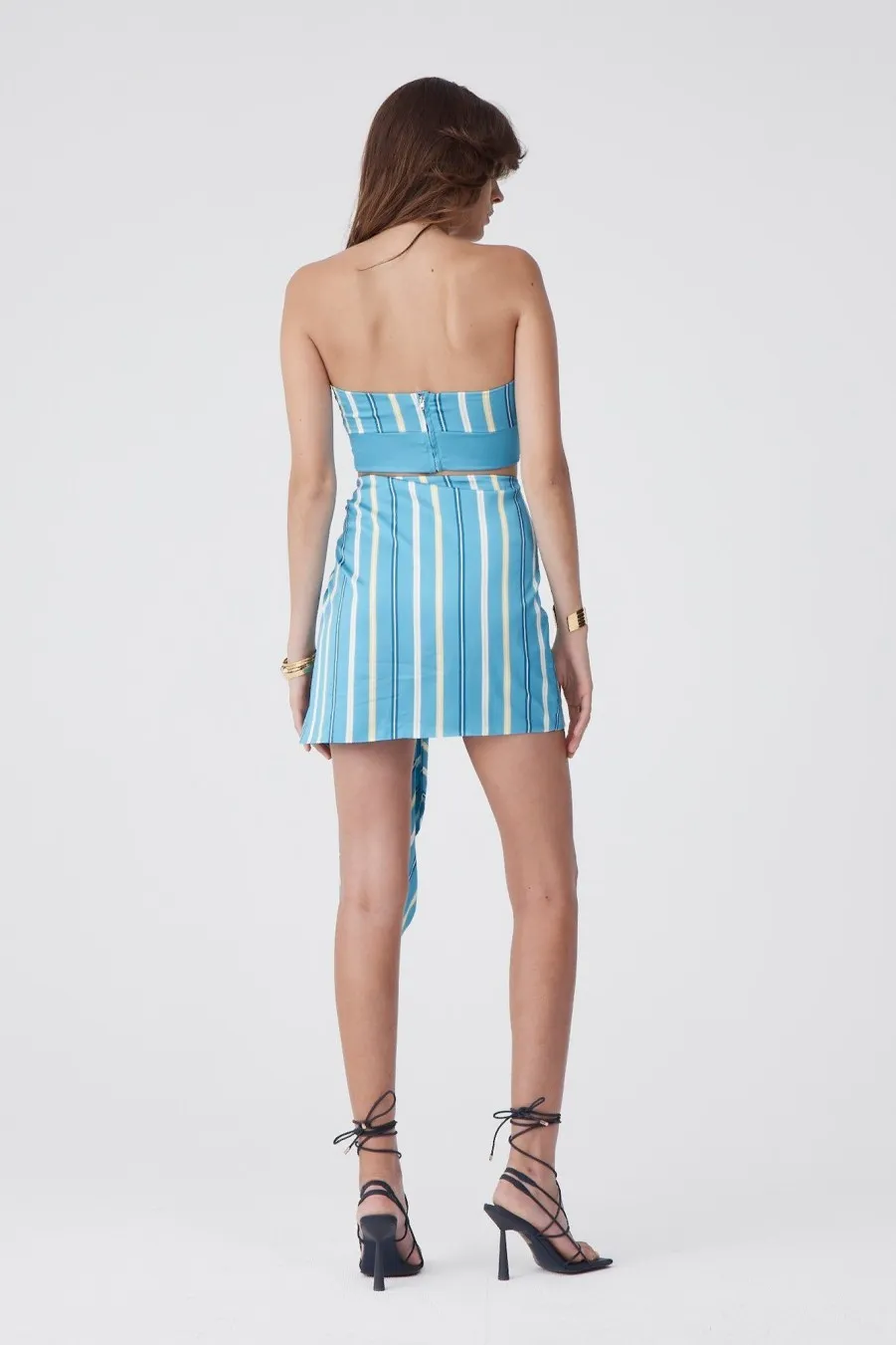 Women Atoir  | Tied Up Crop Bahamas Stripe