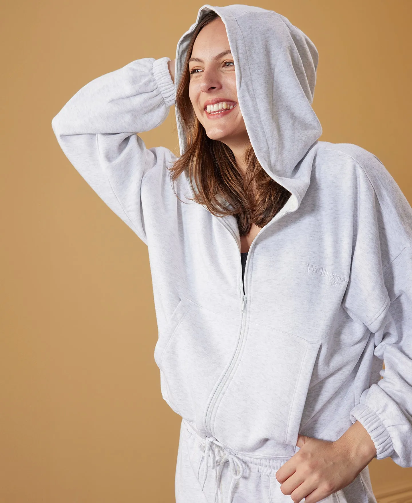 Women's Elite Embroidered Hoodie in Greymarle | Postie