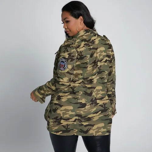 Women's Sexy Fashion Camouflage  Single Breasted Jacket