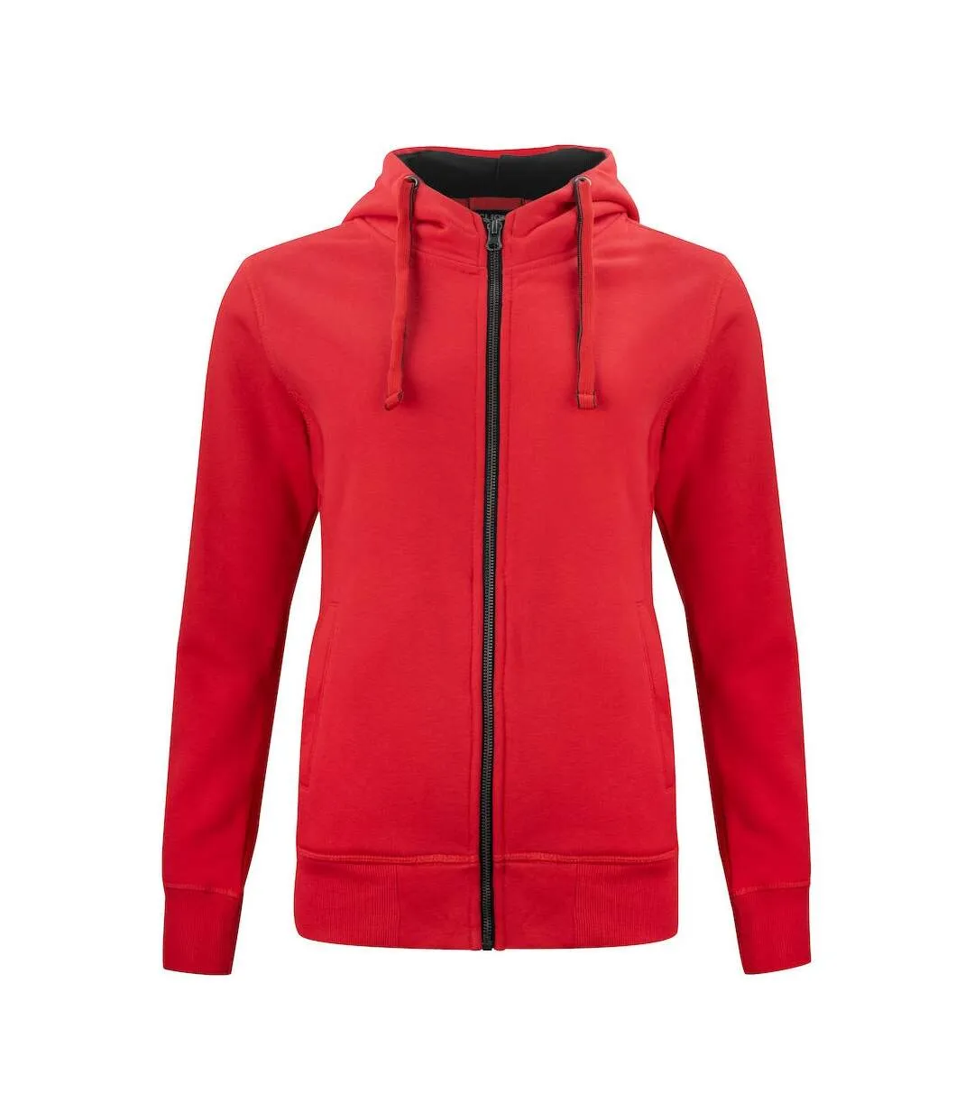 Womens/ladies classic full zip hoodie red Clique