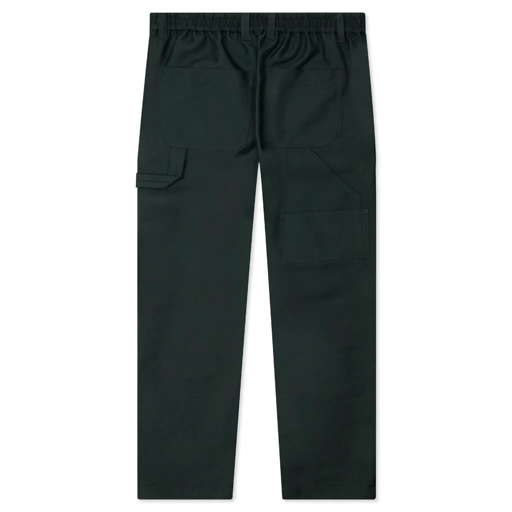 Wool Gabardine Carpenter Pant - Evergreen