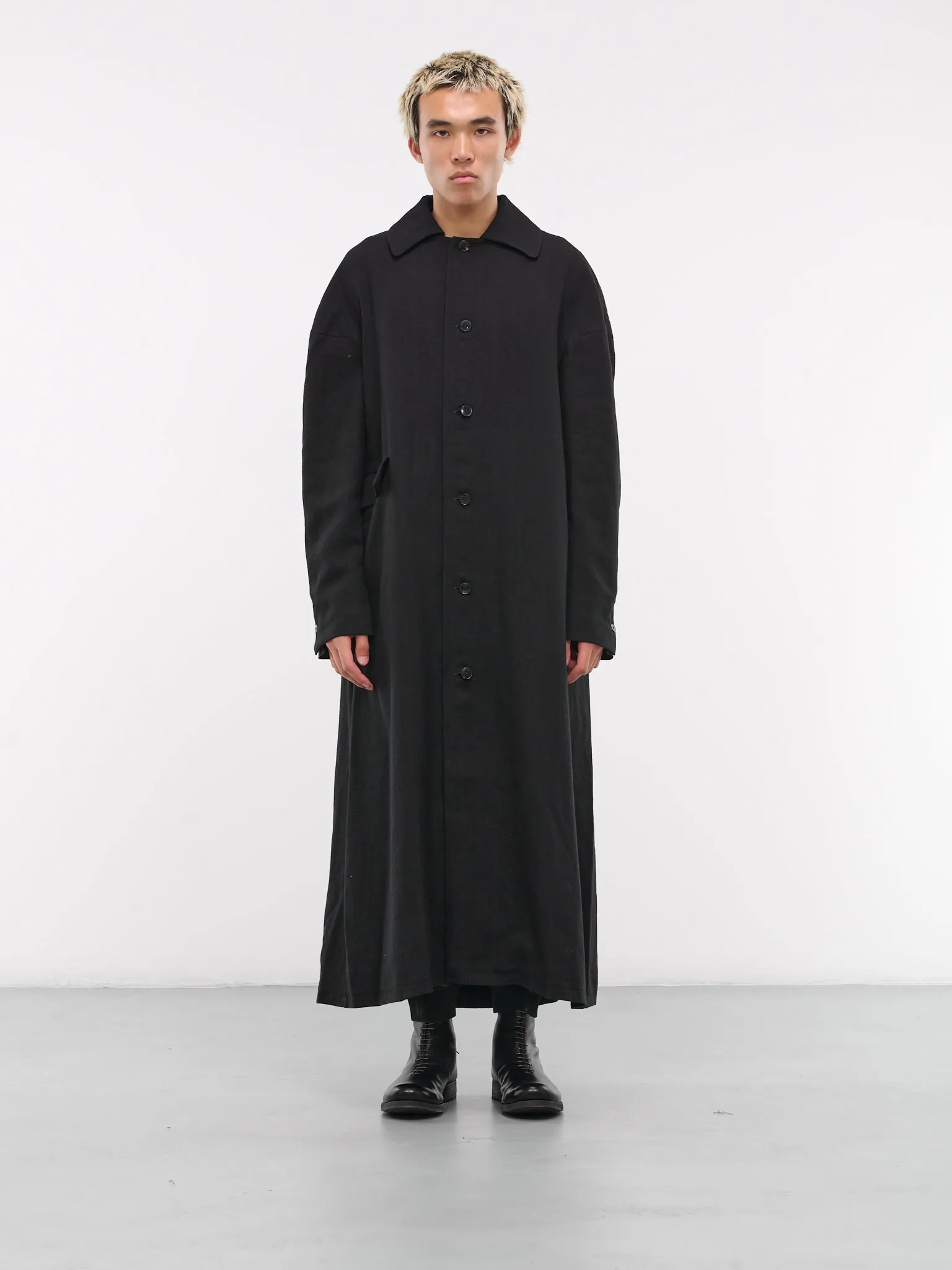 Wool-Linen Coat (C410L-LW-BLACK)