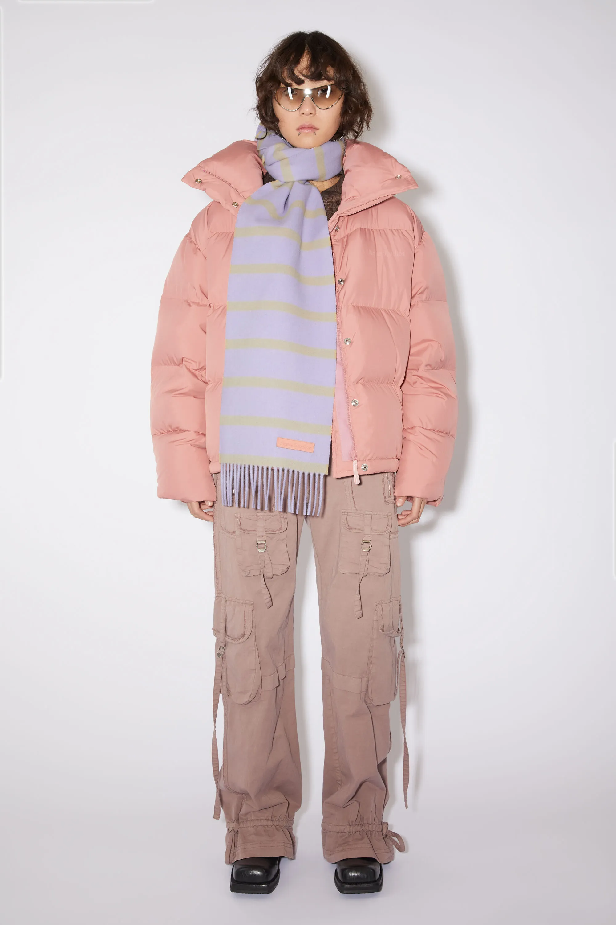 Wool scarf pink label - Narrow