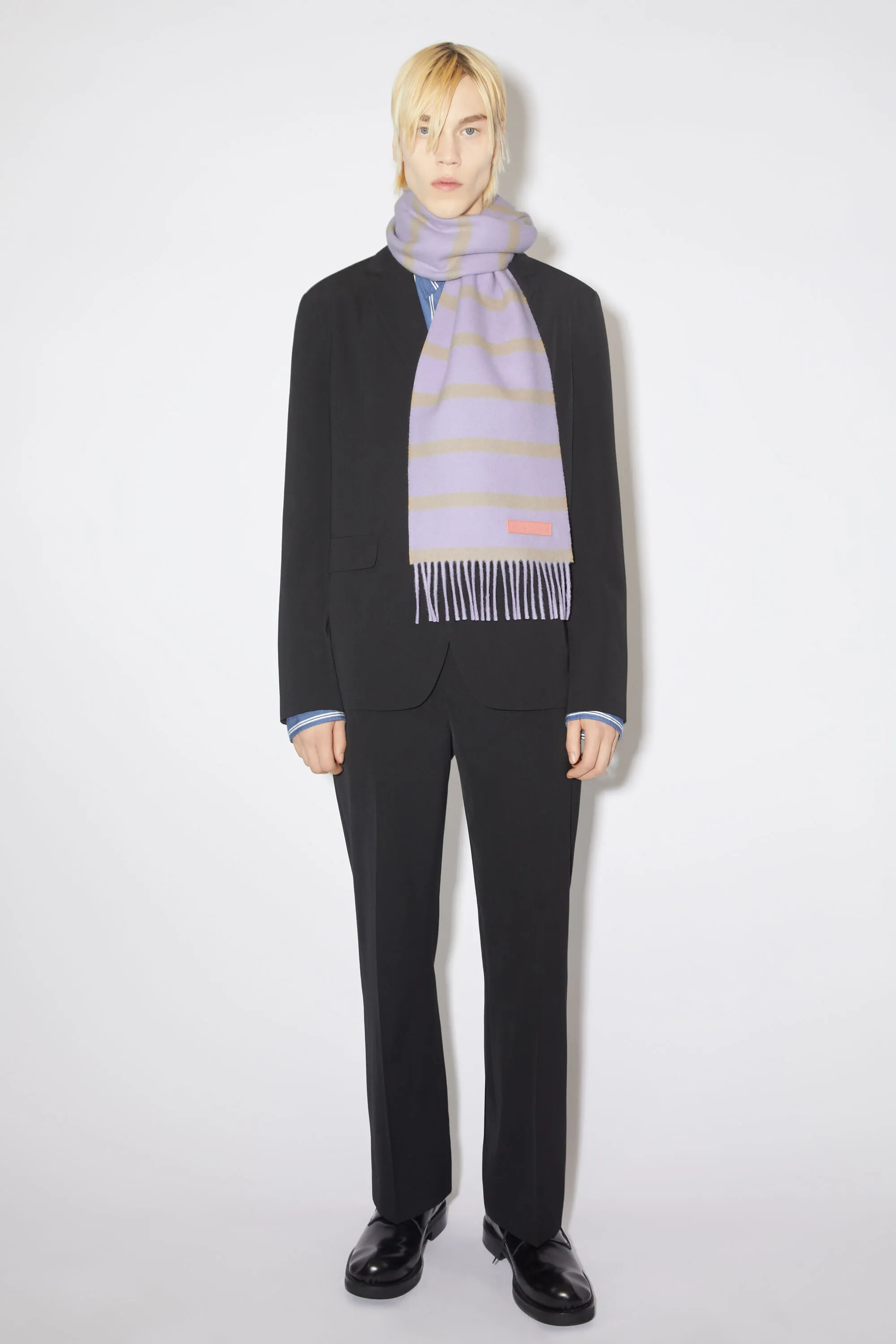 Wool scarf pink label - Narrow